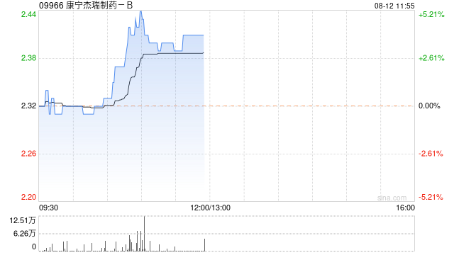 康宁杰瑞制药-B现涨近4% HER2双抗ADC药物最新数据将于ESMO大会公布